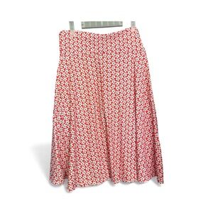 🧡🌸 NWOT LULAROE Orange/Red Floral Swing Skirt | Sz L